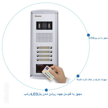 پنل آیفون تصویری سیماران مدل فراز کارتخوان _1 تا 8 واحدی