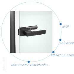 دستگیره درب شیشه فریم لس...