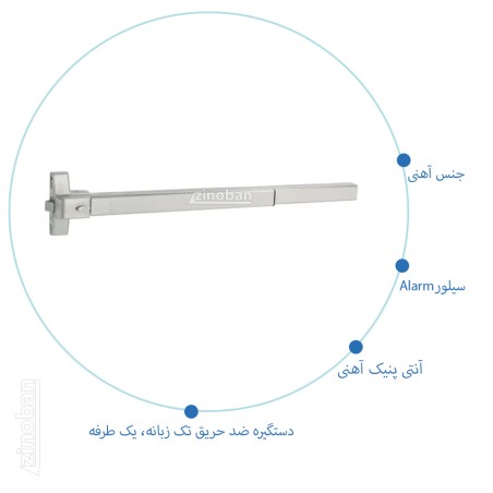 دستگیره آنتی پنیک آهنی یک طرفه HTN مدل 4290