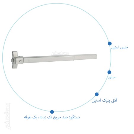 دستگیره آنتی پنیک استیل یک طرفه HTN مدل 5220