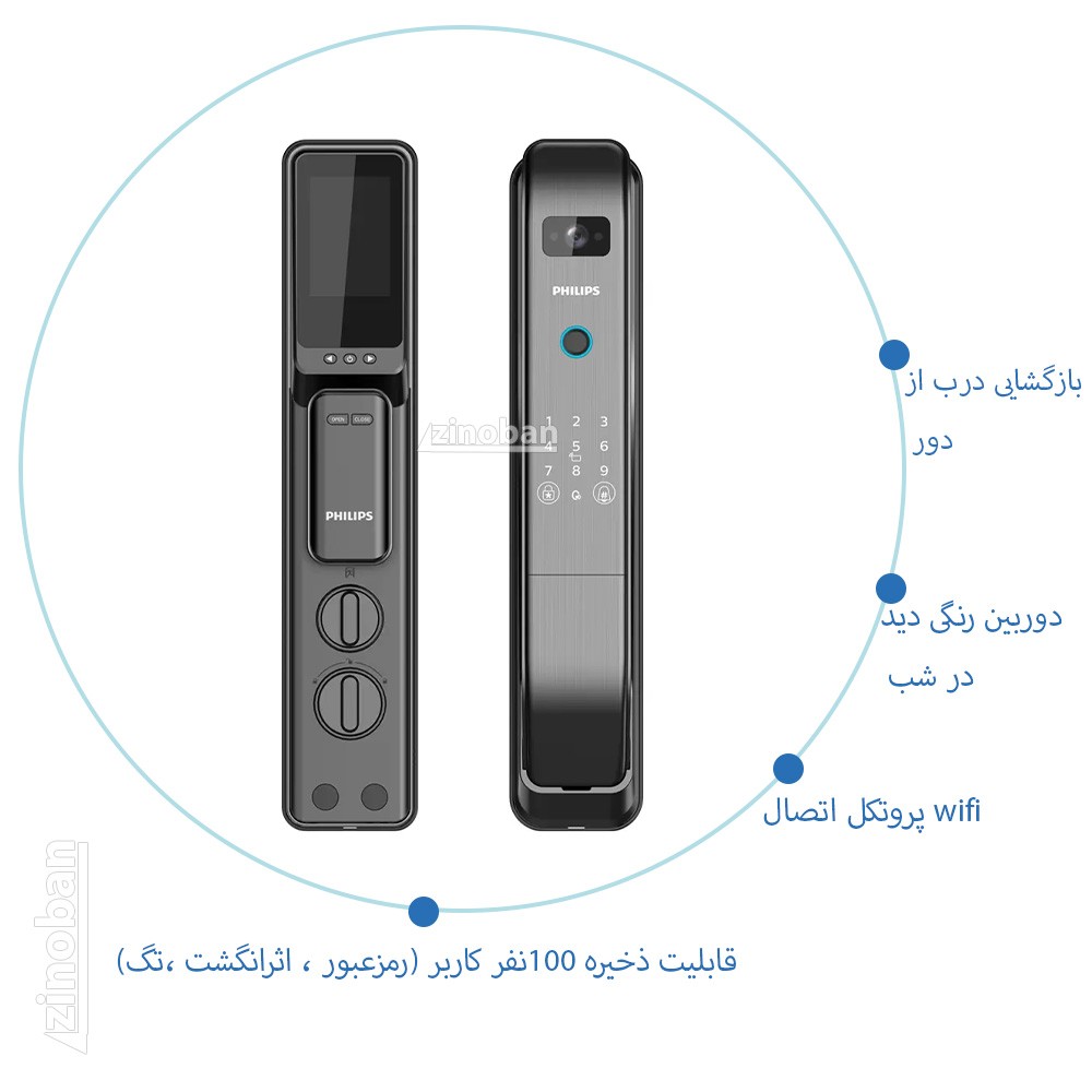 دستگیره هوشمند فیلیپس DDL303-VP-5HWS