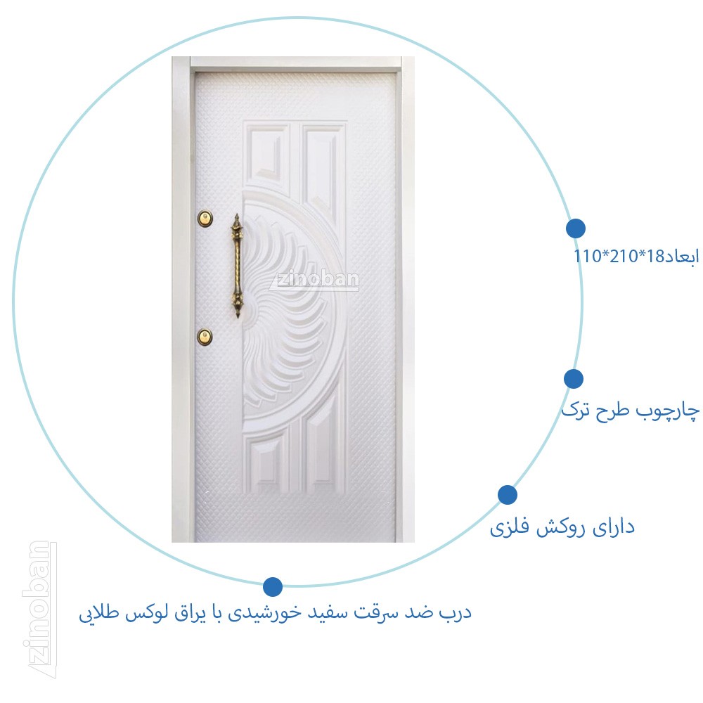 درب ضد سرقت خورشیدی سفید