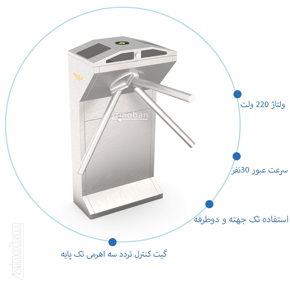 گیت کنترل تردد اهرمی تک پایه ماداکتو MD-G101