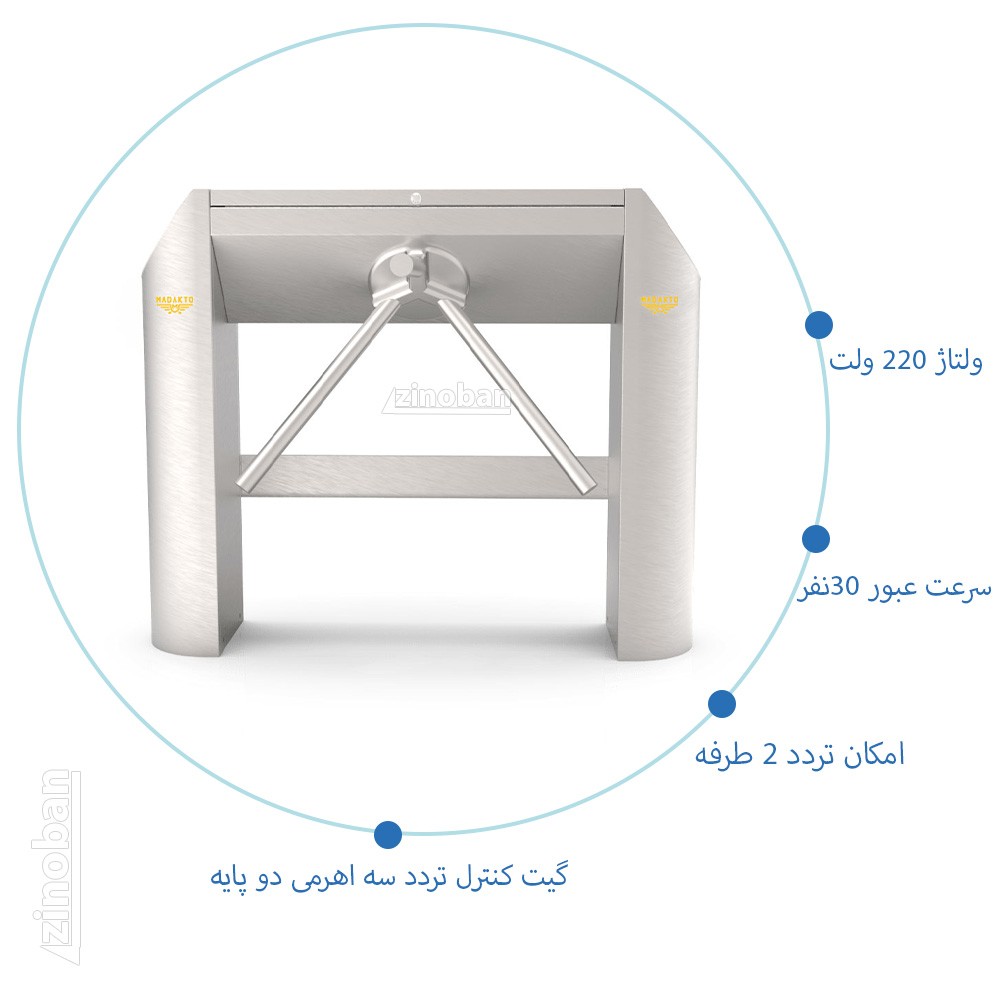 گیت کنترل تردد اهرمی دو پایه ماداکتو MD-G104