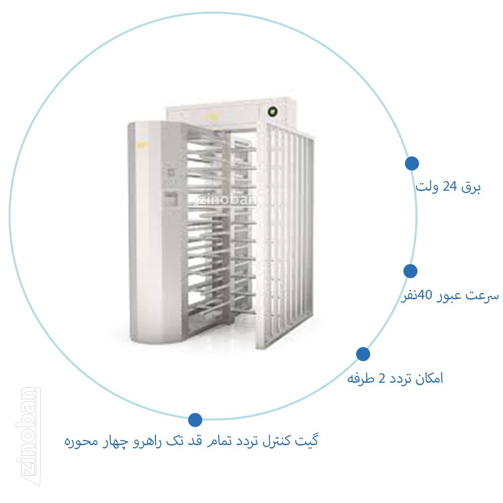 گیت بازرسی تمام قد MD-G401 تک راهرو چهار محوره