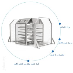 گیت کنترل تردد نیم قد دو...