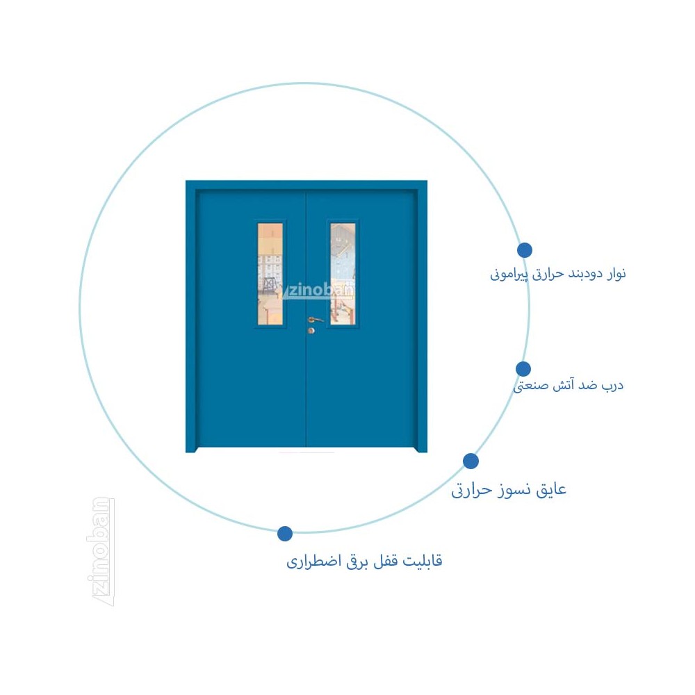 درب ضد حریق دو لنگه کد E-01