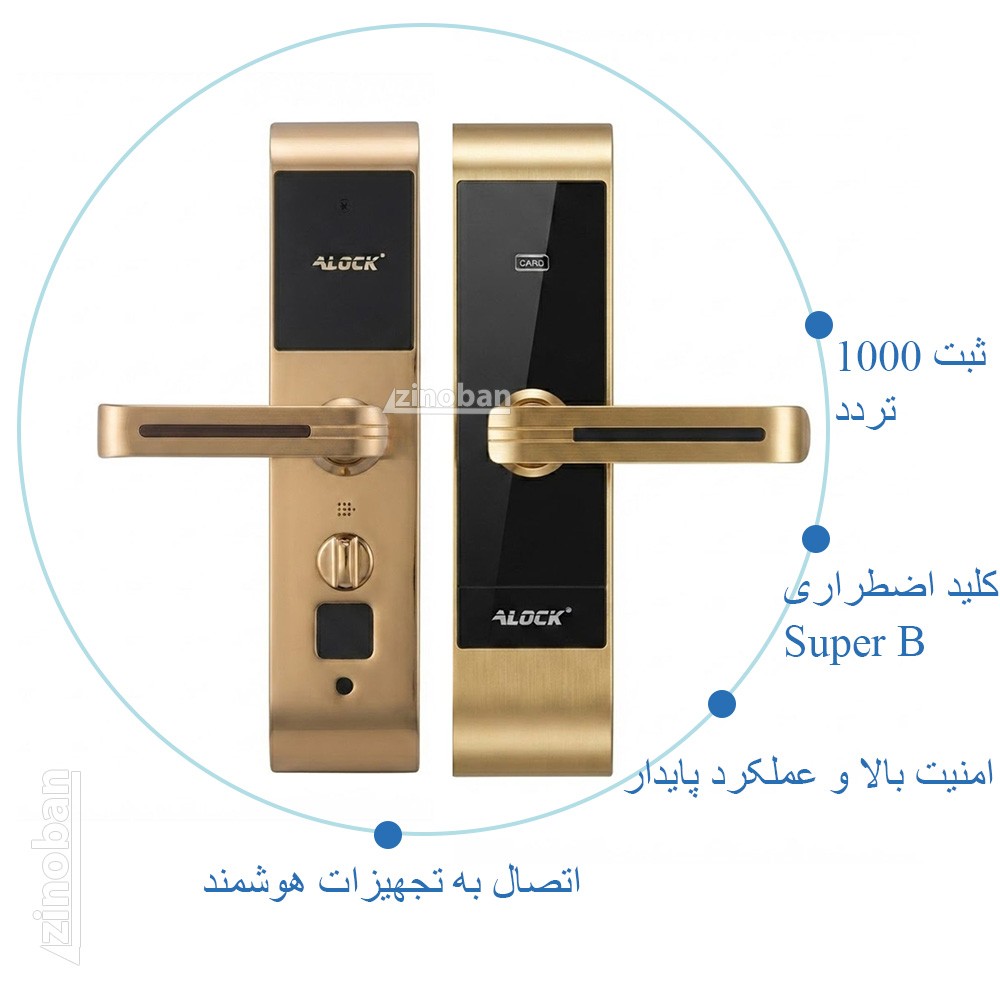 دستگیره کارتی هتلی ALOCK مدل (آنلاین) 89C+ Gold