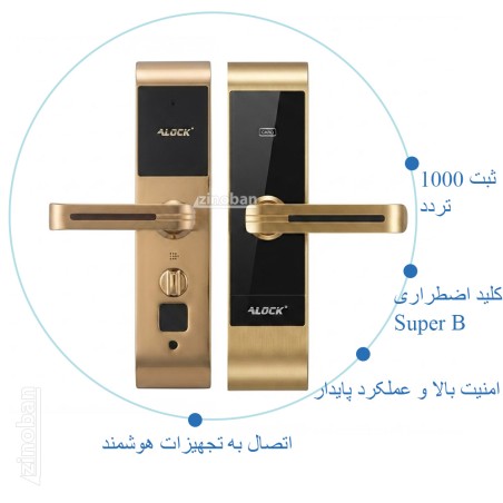 دستگیره کارتی هتلی ALOCK مدل (آنلاین) 89C+ Gold