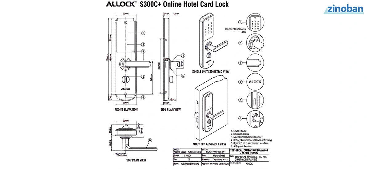 Hotel Lock ALOCK S300C+ (Online)