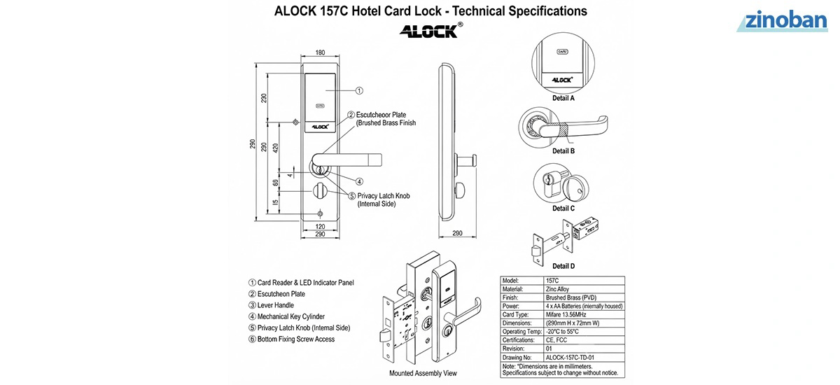 ALOCK Hotel Card Lock +157C