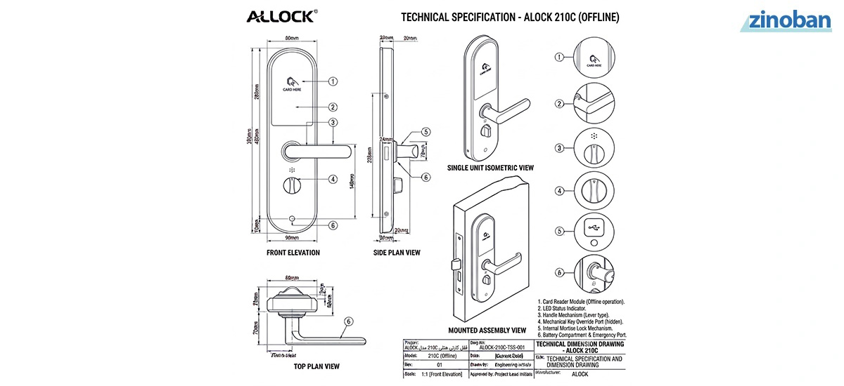 Hotel Card Lock 210C Offline ALOCK
