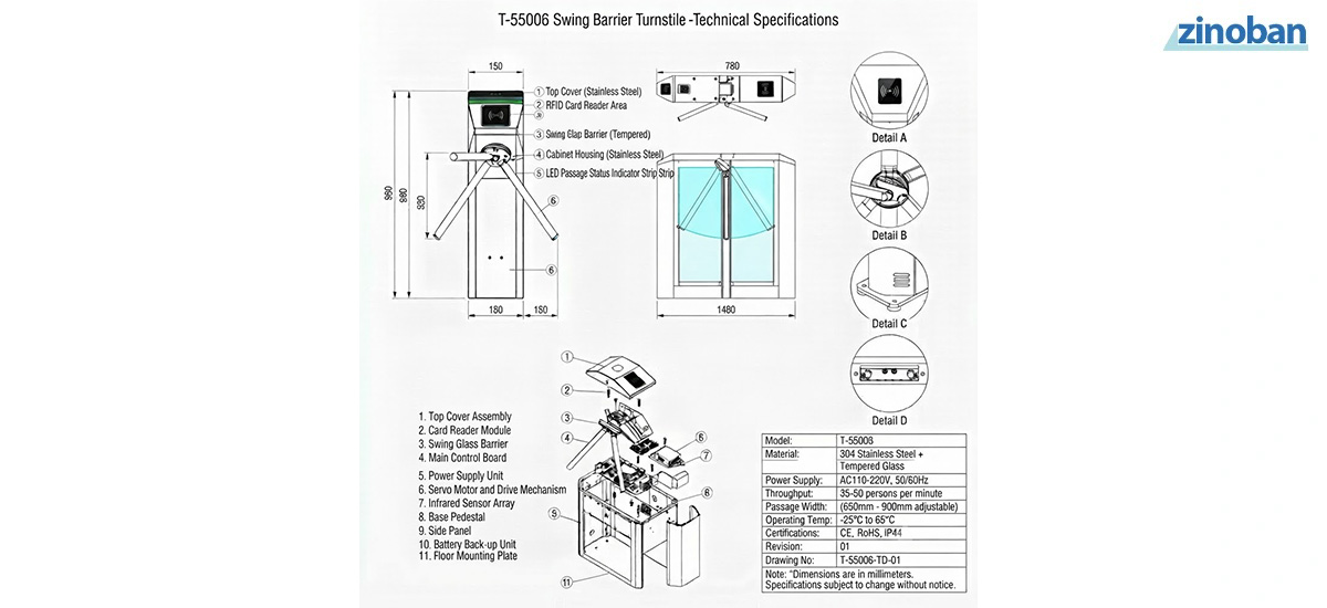 Swing Gate Turnstile T-55006