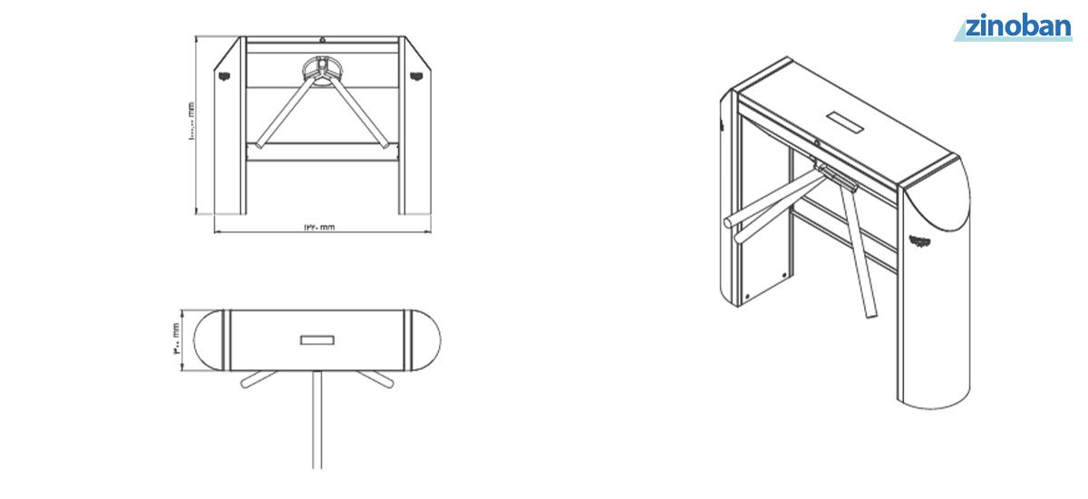 Tripod Turnstile Double Stand Madakto