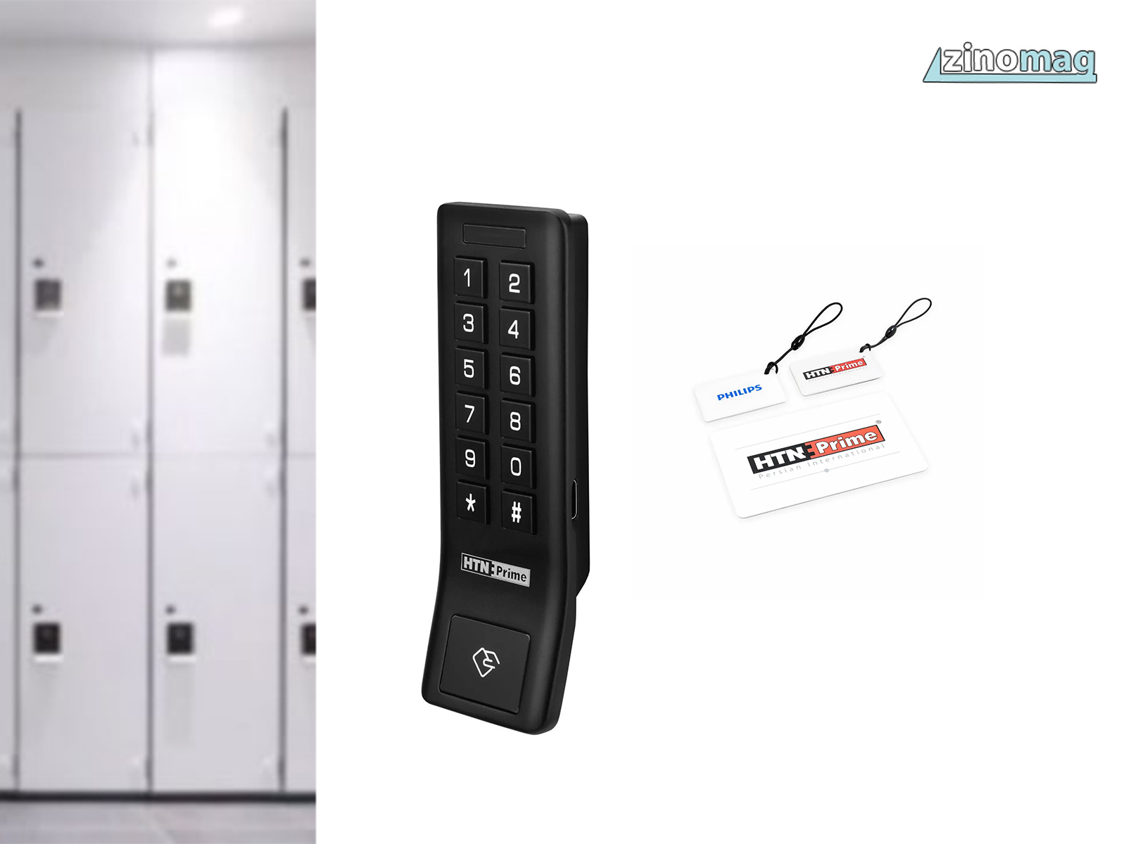 قفل کمد استخری H1280 امنیت منعطف با دسترسی دوگانه+رمز RFID