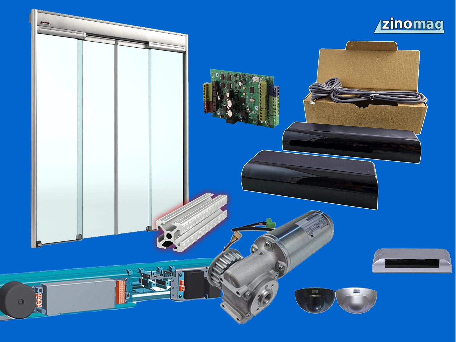 اجزای مهم اپراتور و قطعات درب اتوماتیک شیشه ای